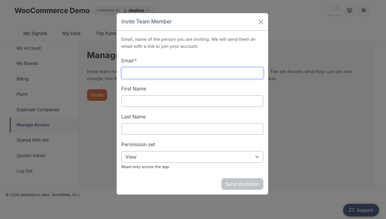 Invite your team
