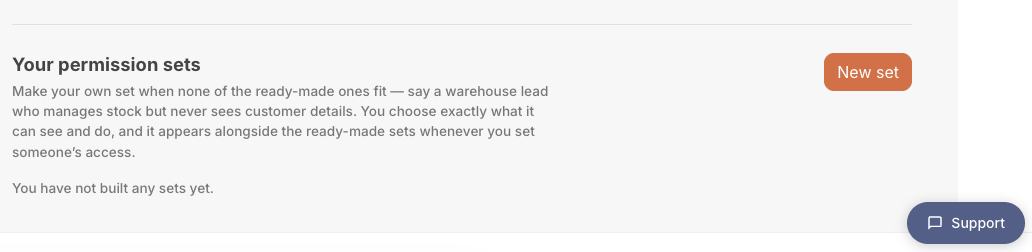 Custom permission sets