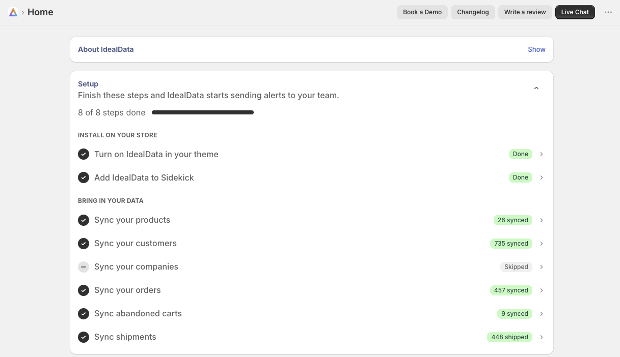 New Shopify configuration wizard